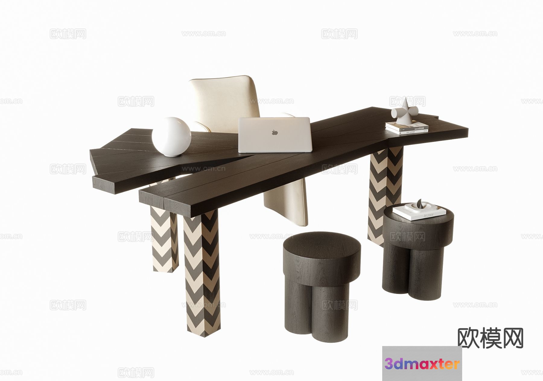 Modern Office Desk 3D Model - 21383 - VRAY Render