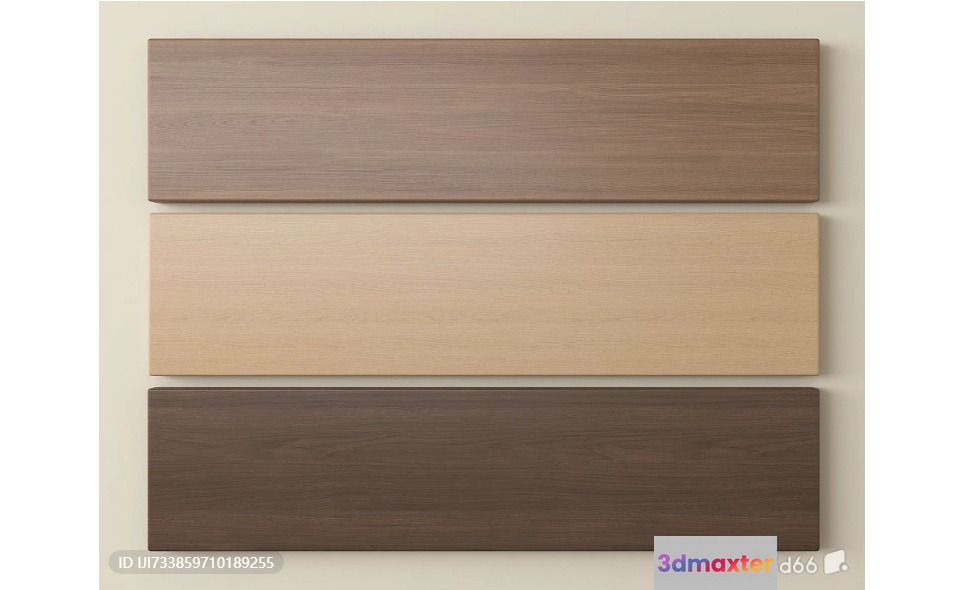 Three Pieces Of Wood 3D Model - 13640 - VRAY Render