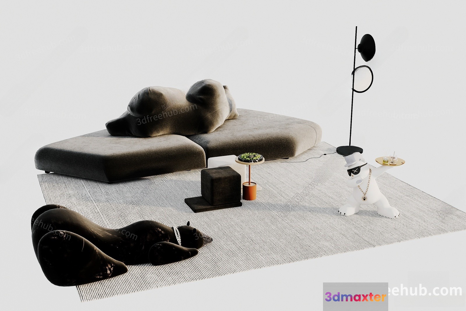 Modern Living Room 3D Model - 23627 - VRAY Render