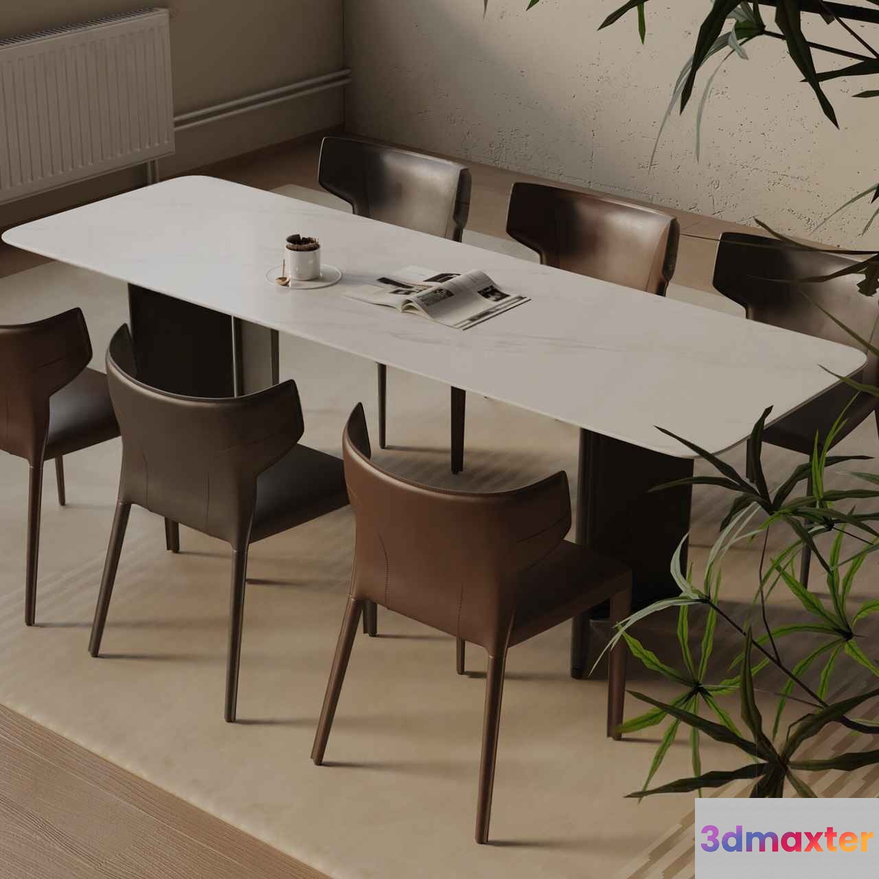 Modern Dining Table 3D Model - 23129 - VRAY Render