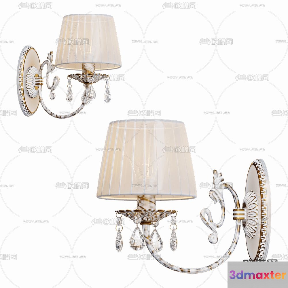 Gold Light Fixture 3D Model - 21070 - VRAY Render