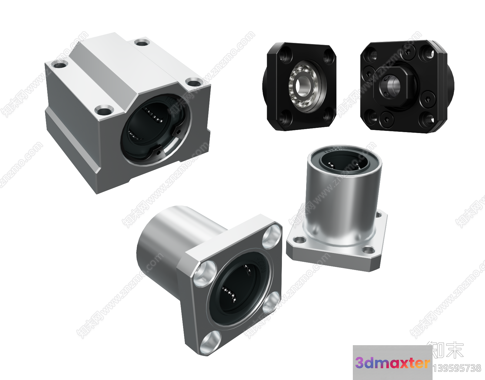 The Main Subject Is A Set Of Metal Parts 3D Model - 14015 - VRAY Render