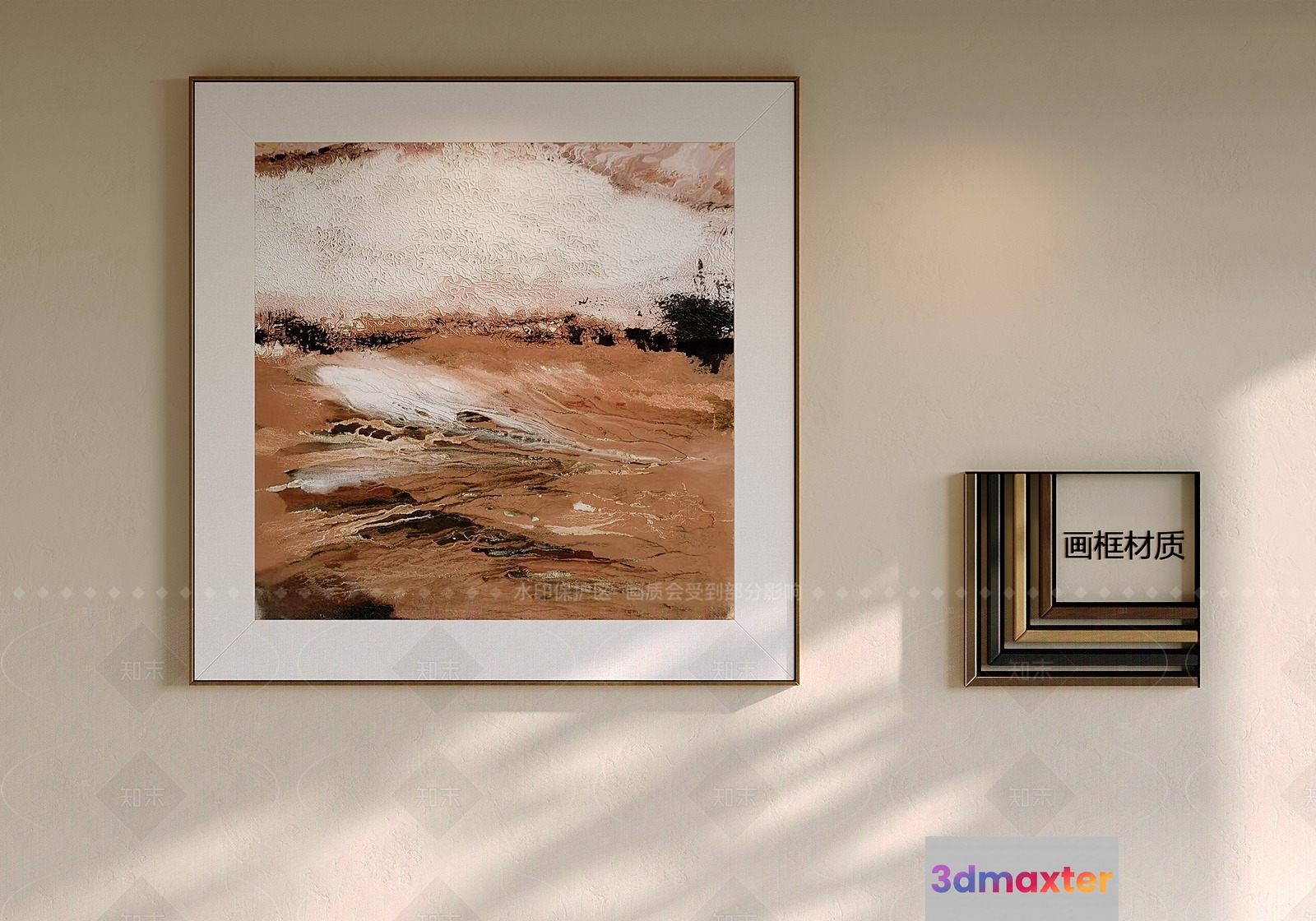 Abstract Painting In A Frame 3D Model - 6896 - VRAY Render