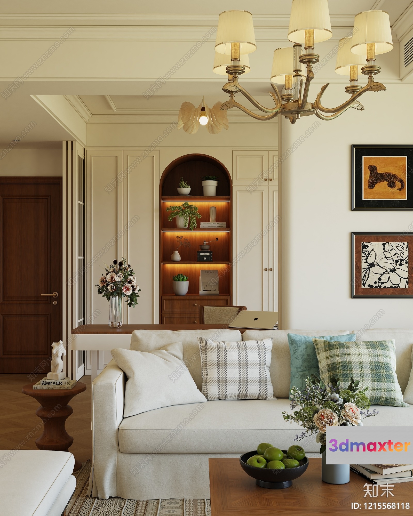 Modern Living Room 3D Model - 10971 - VRAY Render