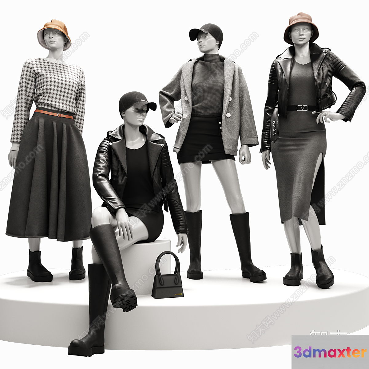 Four Women'S Clothing Outfits 3D Model - 9532 - VRAY Render