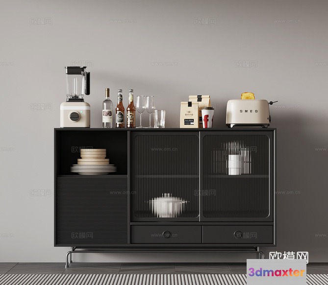Modern Sideboard Furniture 3D Model - 10527 - VRAY Render
