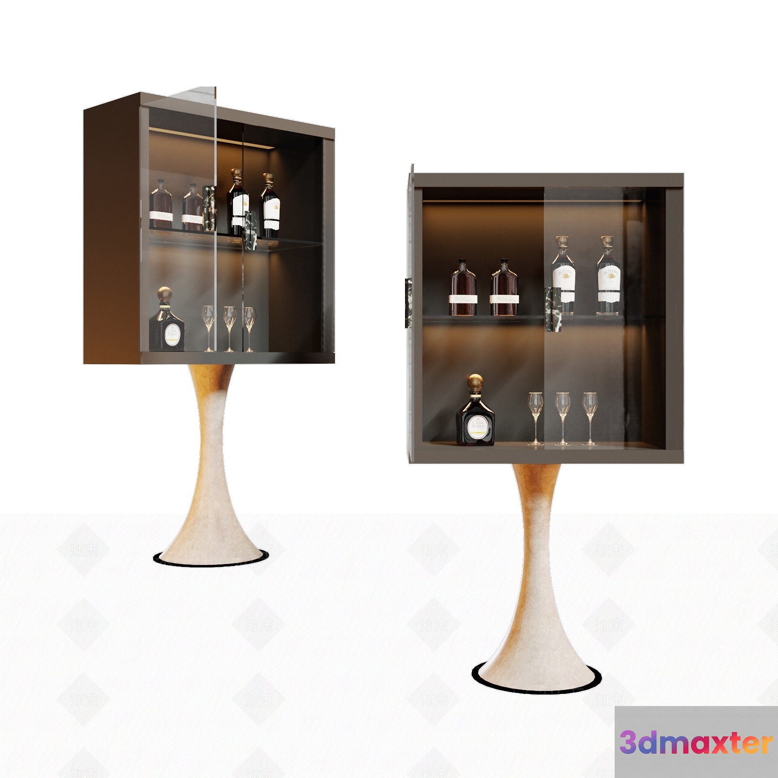 Modern Bar Cabinets 3D Model - 4140 - VRAY Render