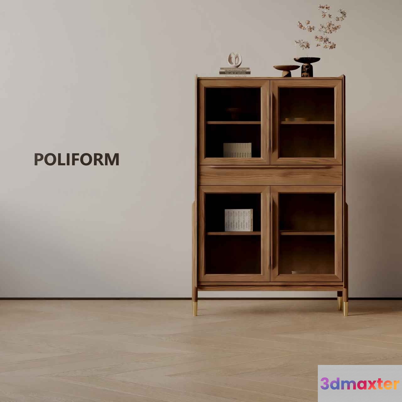 A Wooden Cabinet 3D Model - 10794 - VRAY Render