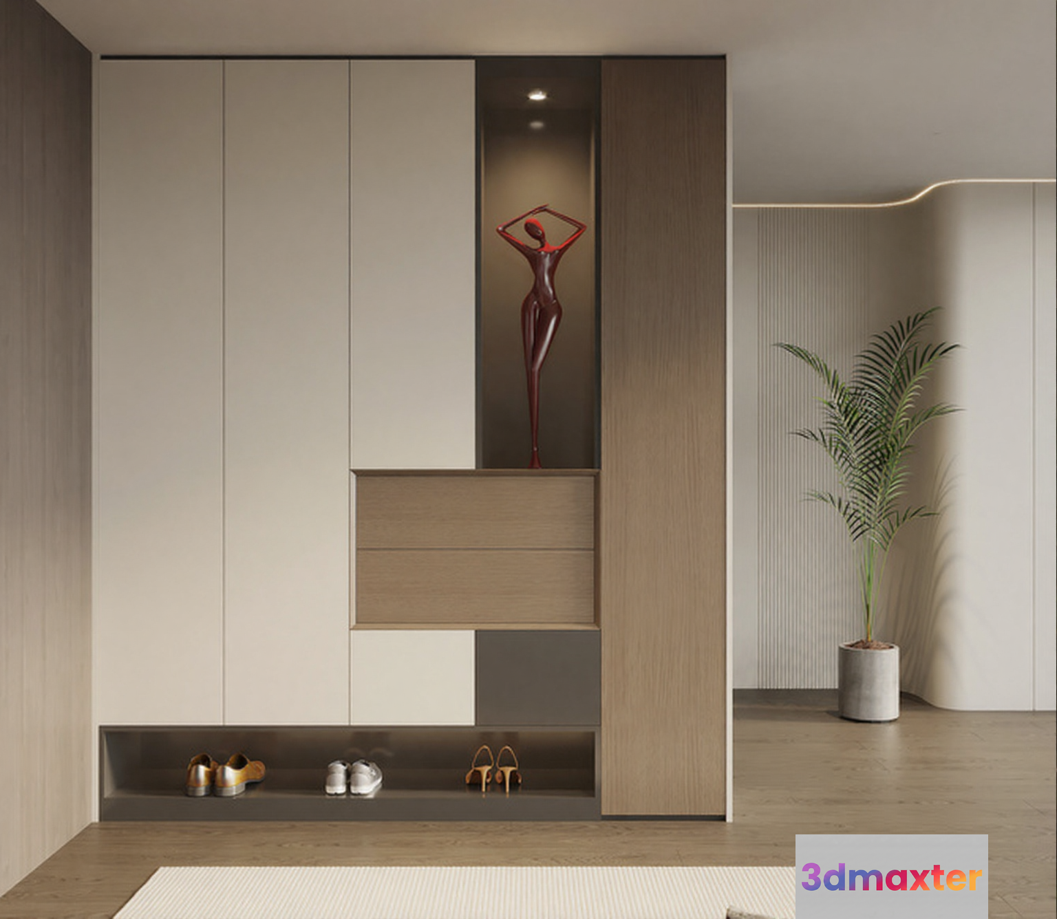 Modern Minimalist Interior Design 3D Model - 21035 - VRAY Render