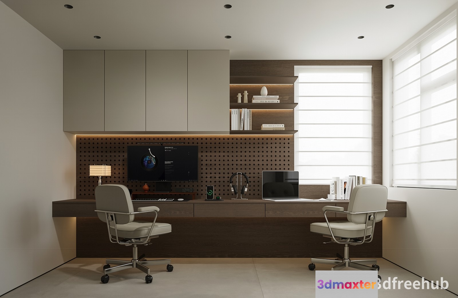 Modern Home Office 3D Model - 20578 - VRAY Render
