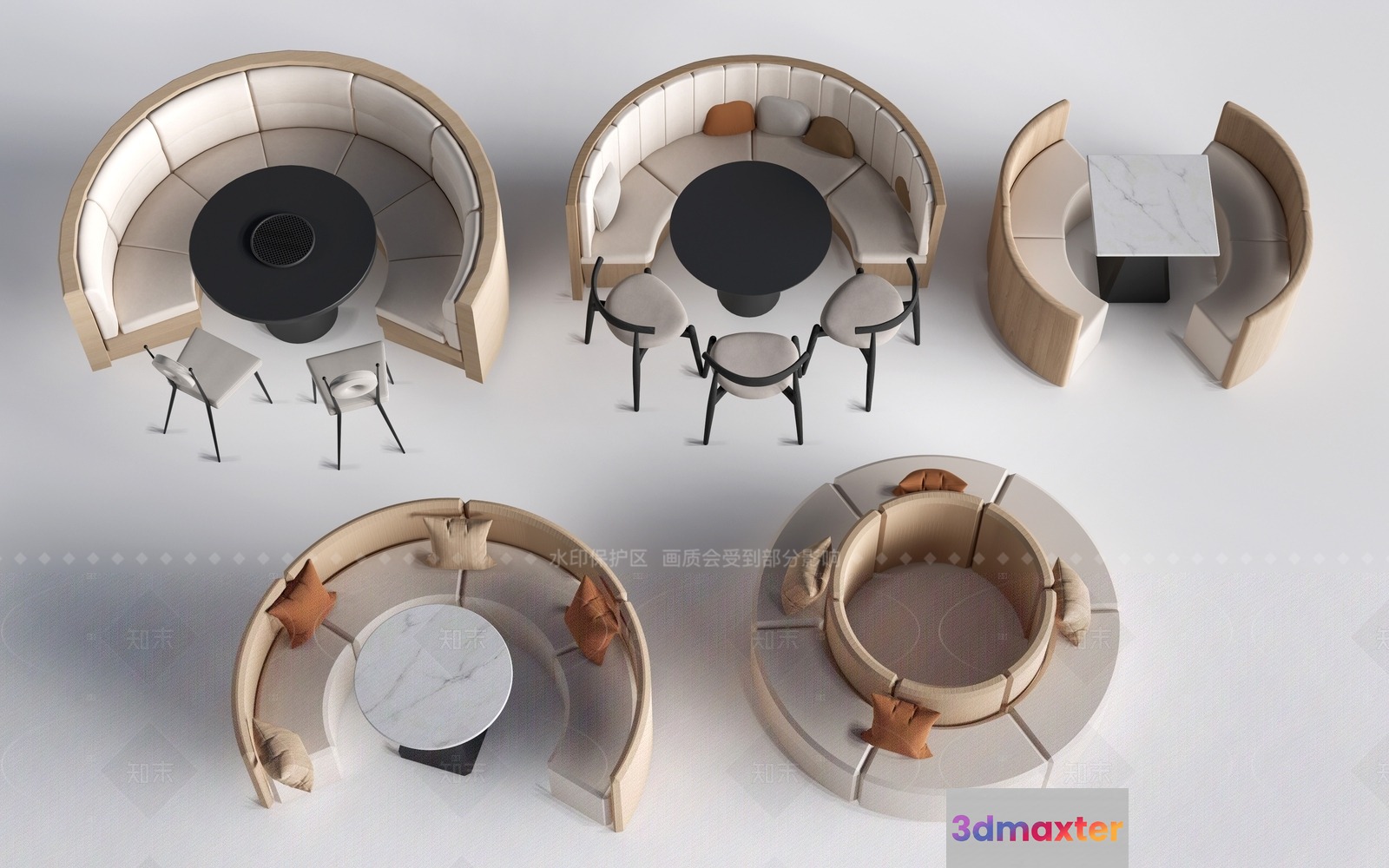 Modern Dining Room 3D Model - 8417 - VRAY Render