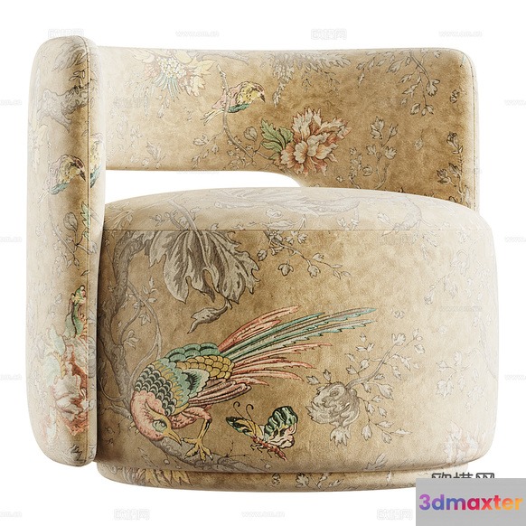 A Bird-Printed Chair 3D Model - 16144 - CORONA Render