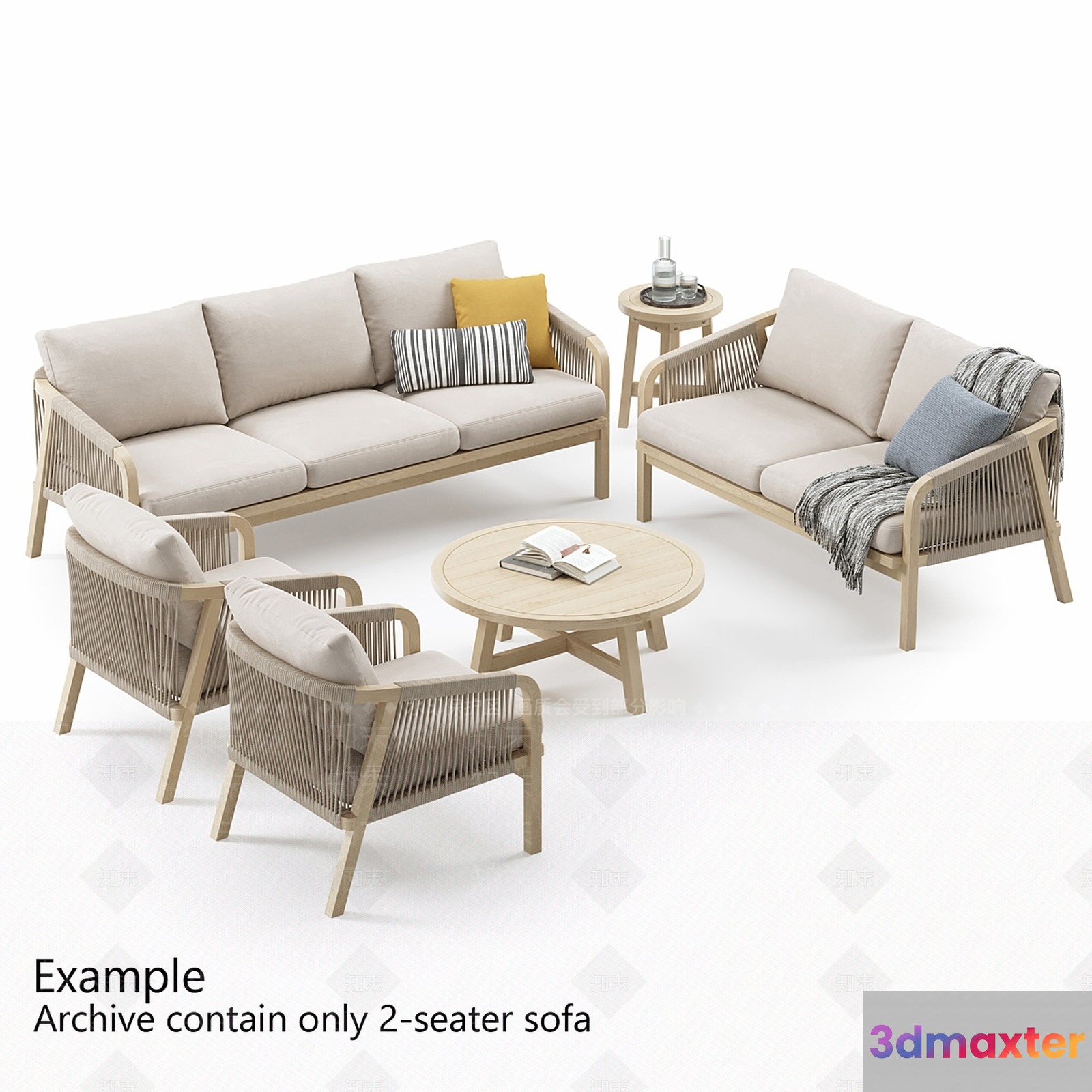Cozy Living Room 3D Model - 10007 - VRAY Render