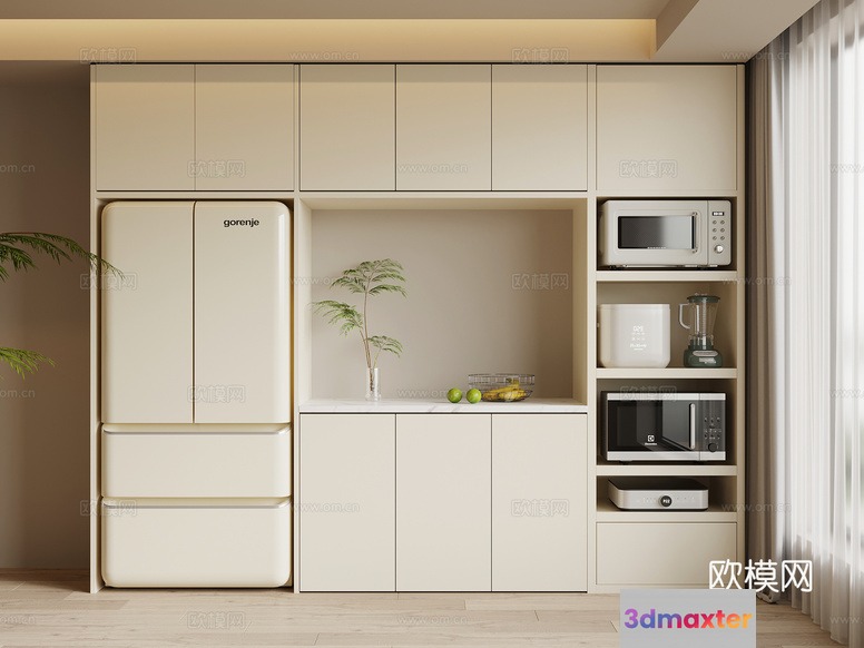 Modern Kitchen Design 3D Model - 21713 - VRAY Render
