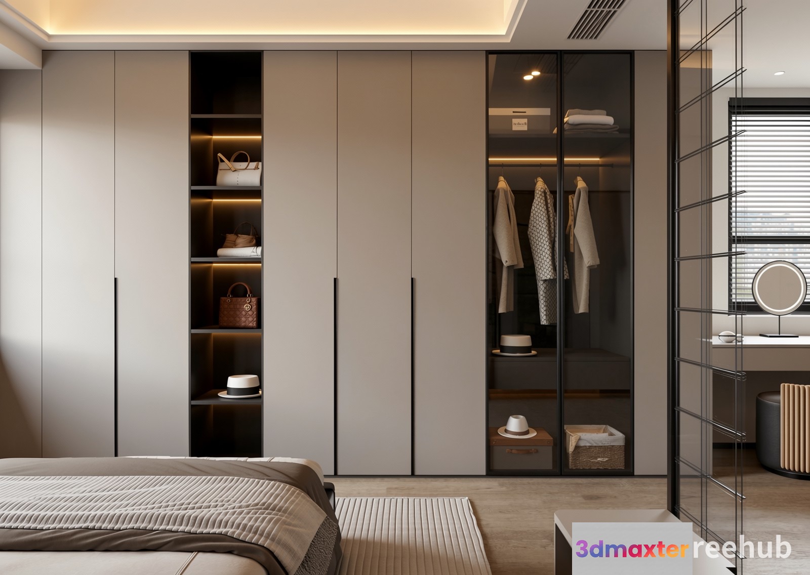 Cozy Modern Bedroom 3D Model - 23175 - VRAY Render