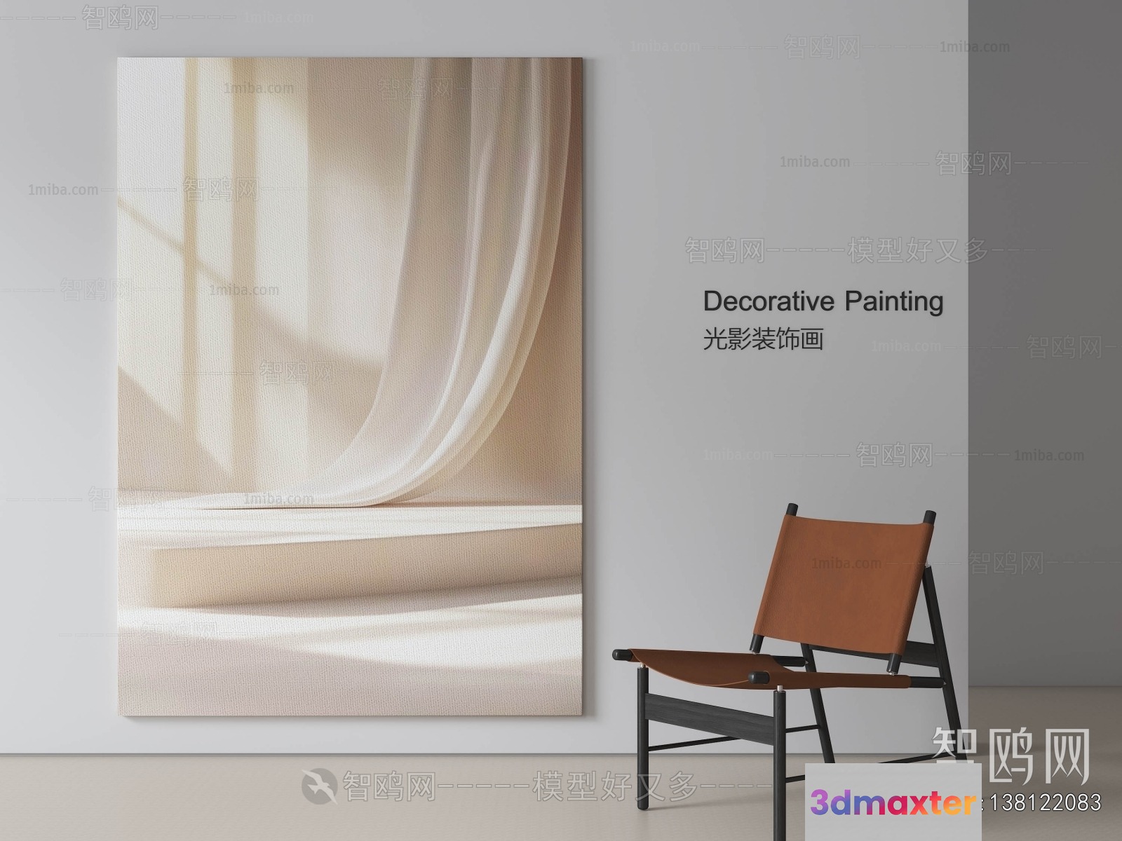 Modern Decorative Painting 3D Model - 6822 - VRAY Render