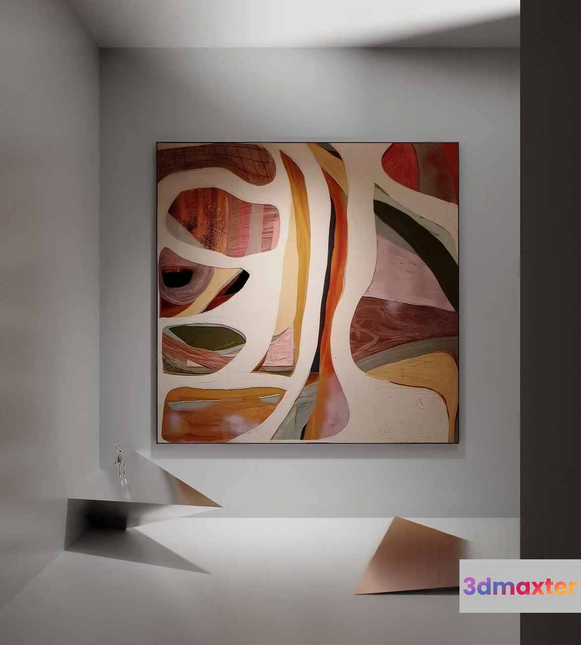 Large Abstract Art Piece 3D Model - 12859 - CORONA Render