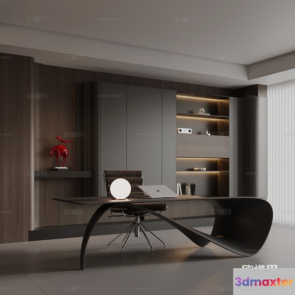 Modern Office Space 3D Model - 9733 - VRAY Render