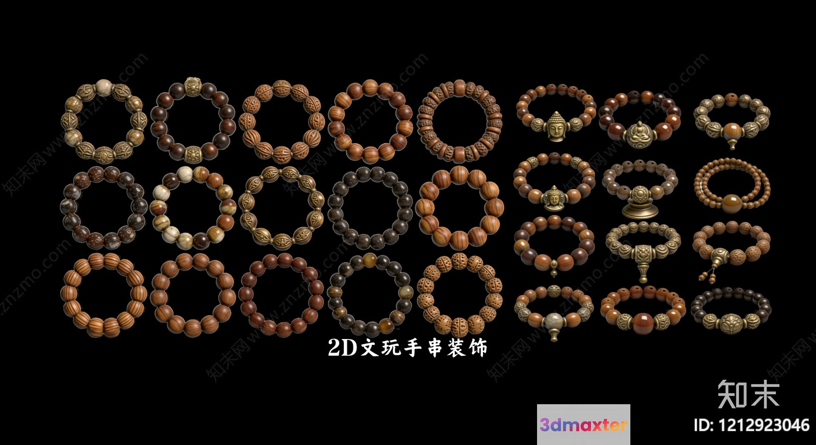 Beaded Bracelets 3D Model - 22824 - VRAY Render