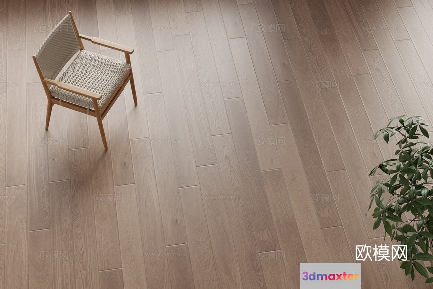 Wooden Floor Chair 3D Model - 22156 - VRAY Render