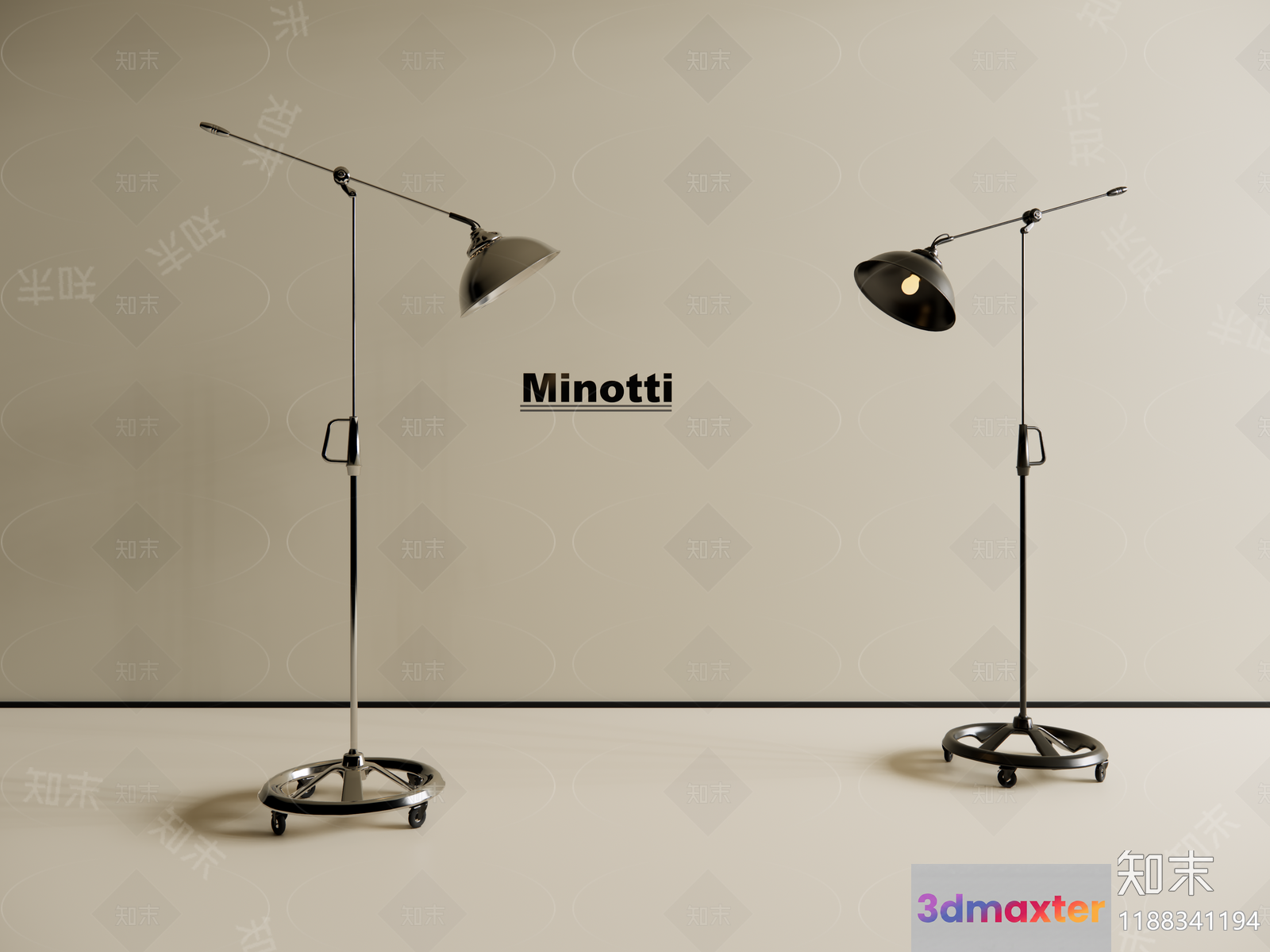 Modern Adjustable Lamps 3D Model - 16235 - VRAY Render