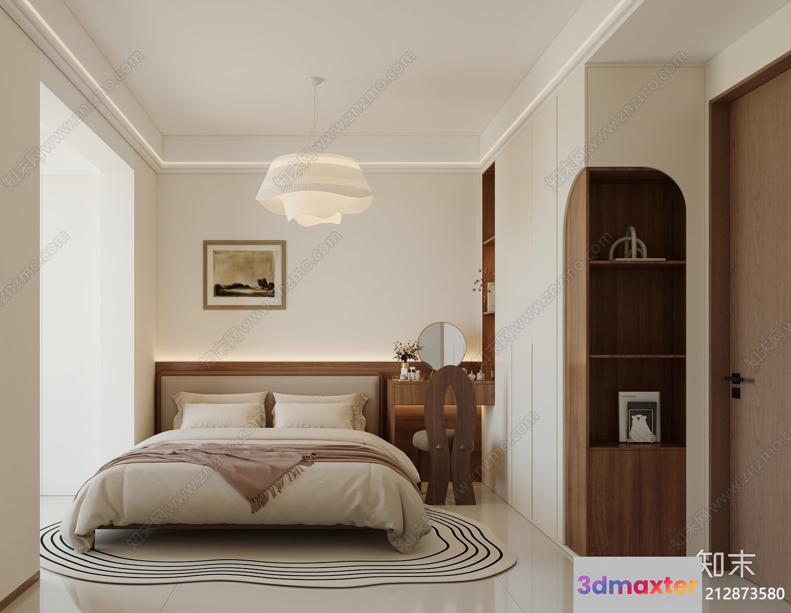 Cozy Bedroom 3D Model - 3584 - VRAY Render