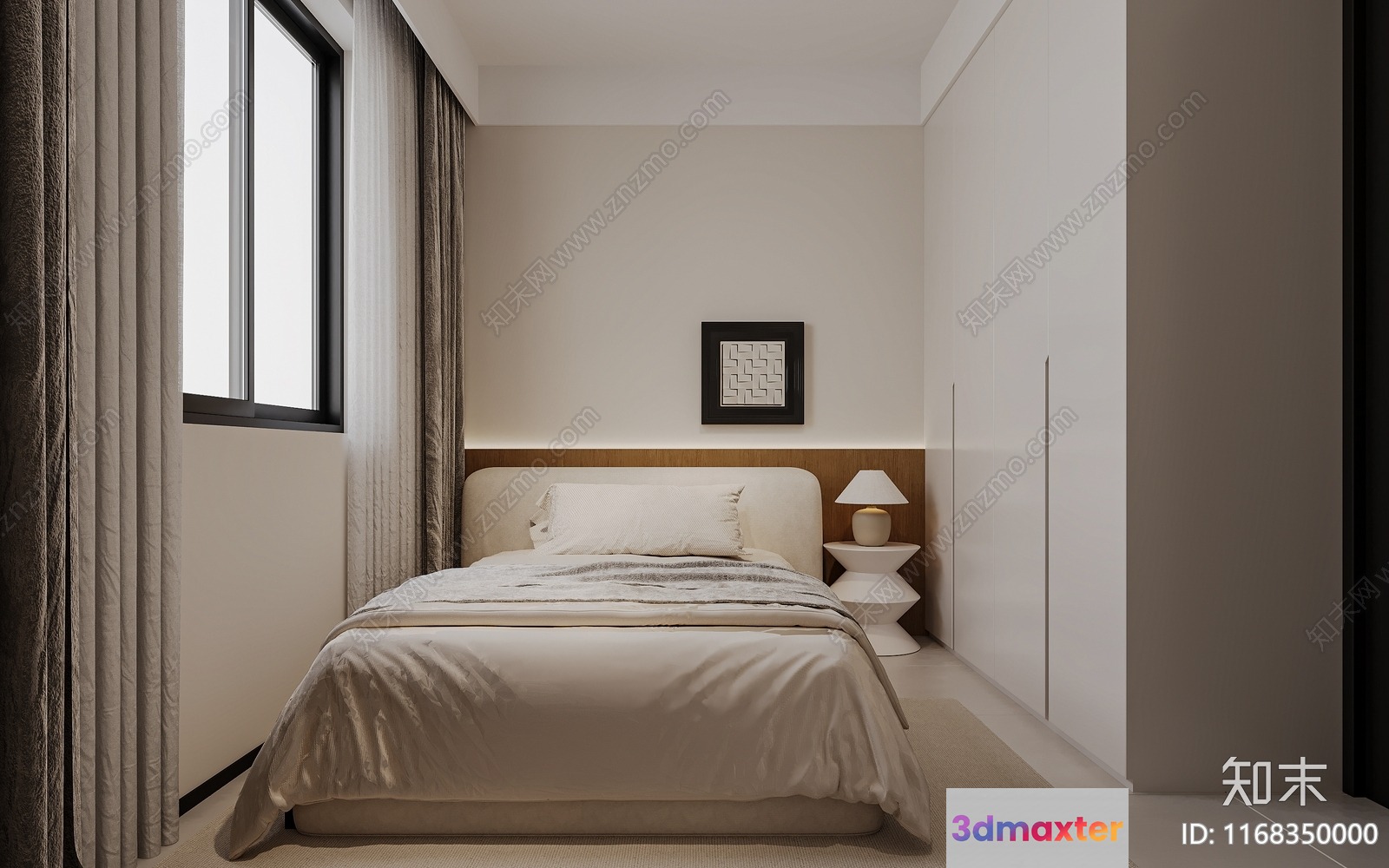 Cozy Bedroom 3D Model - 11490 - VRAY Render