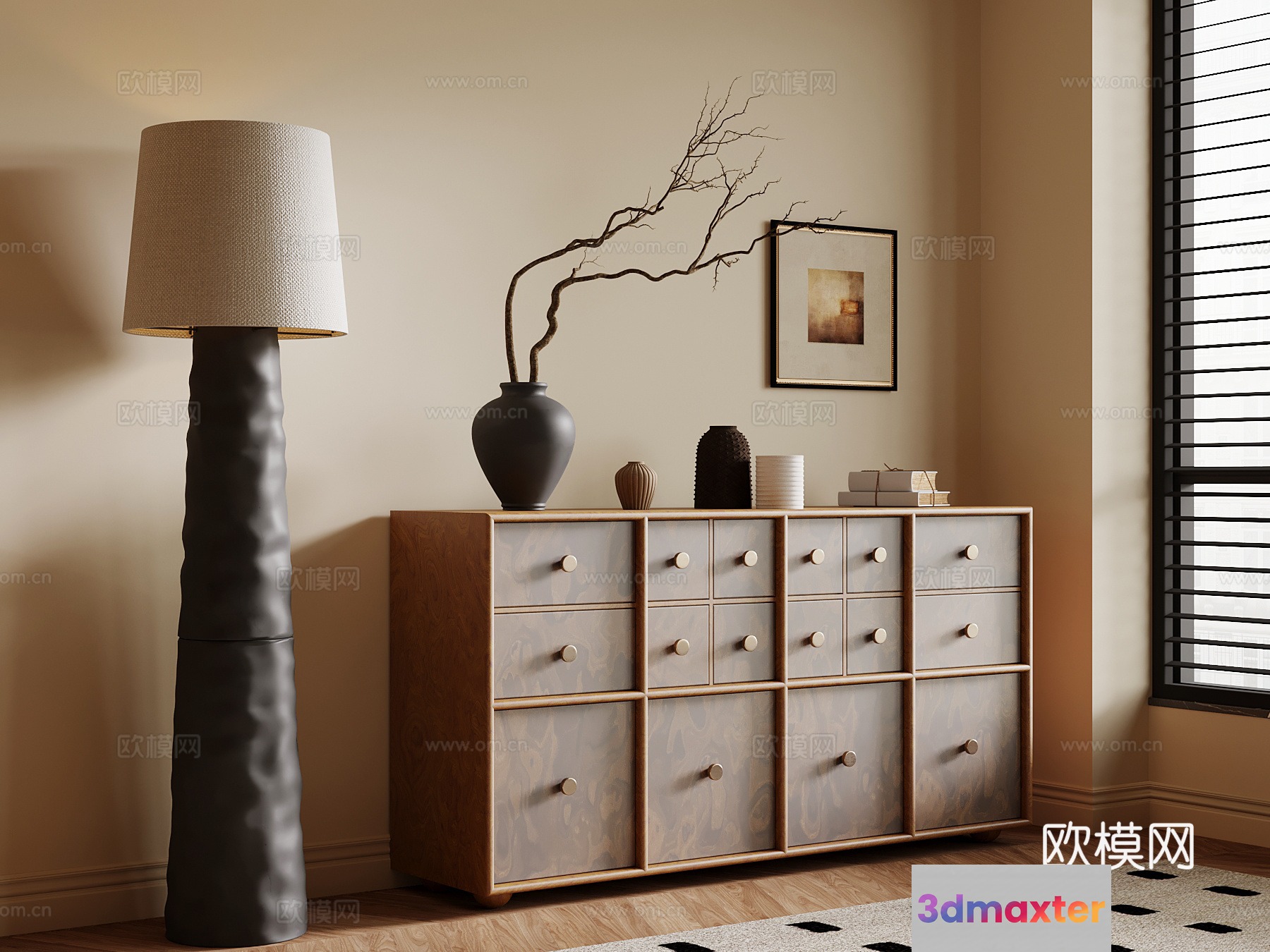 Modern Living Room 3D Model - 11102 - VRAY Render