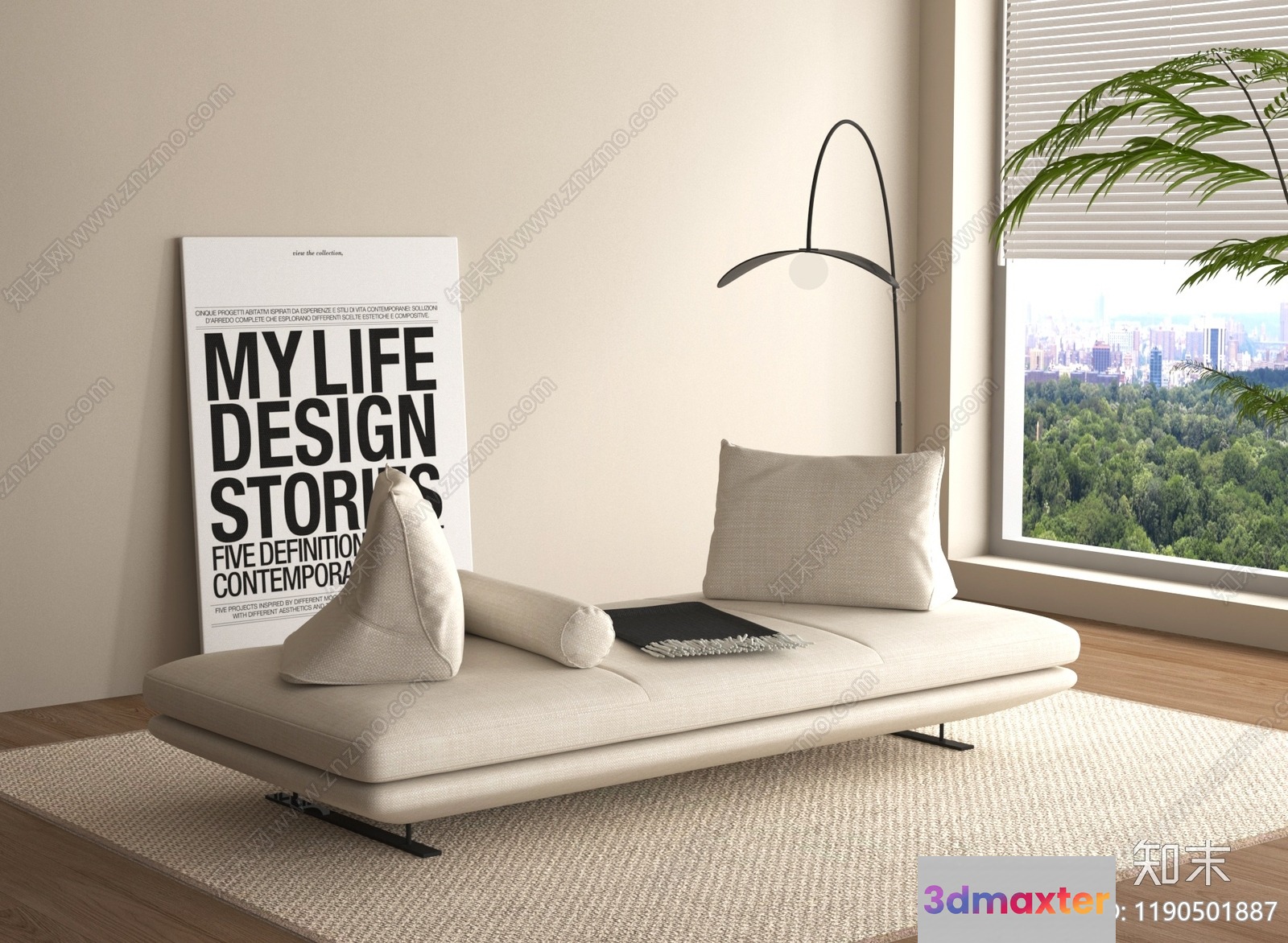 Modern Minimalist Interior 3D Model - 10052 - VRAY Render