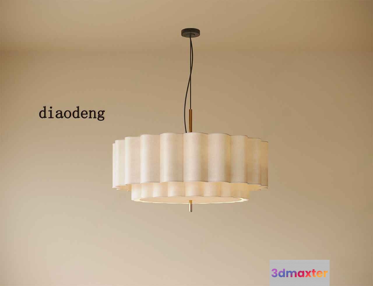 Gold Light Fixture 3D Model - 3531 - VRAY Render