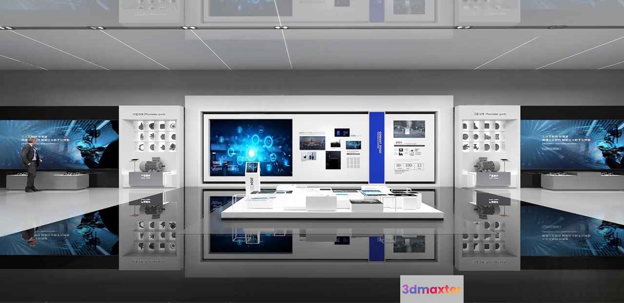 Modern Electronic Display 3D Model - 13720 - VRAY Render