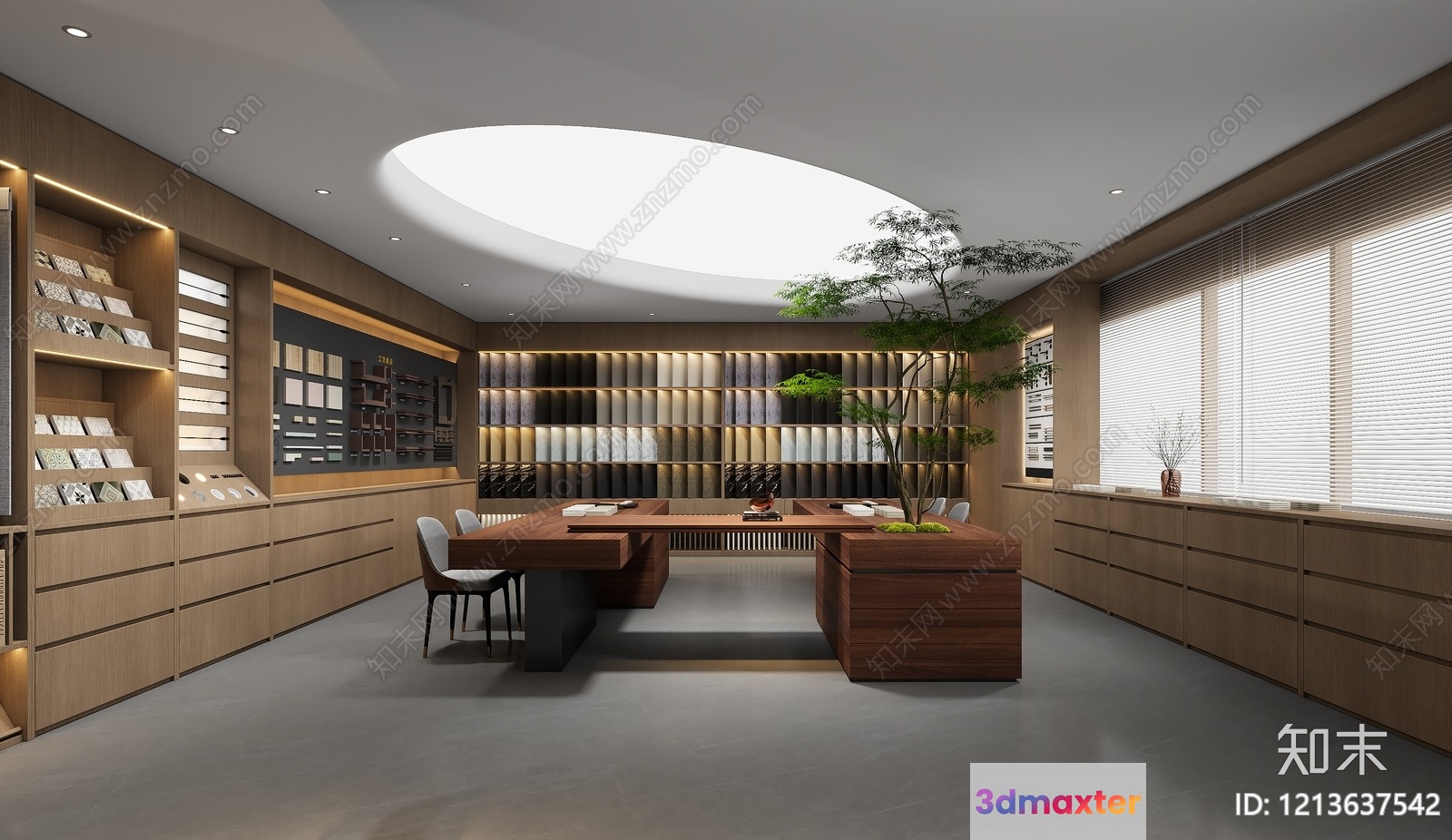 Modern Office Space 3D Model - 7173 - VRAY Render