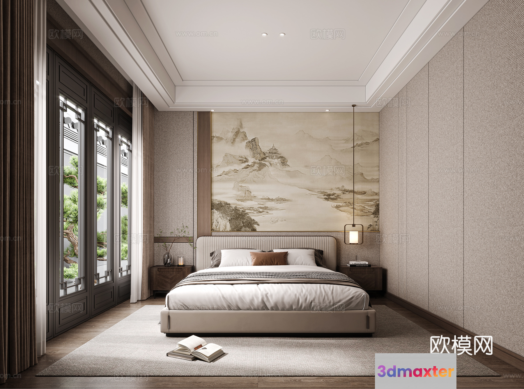 Cozy Bedroom 3D Model - 11807 - VRAY Render