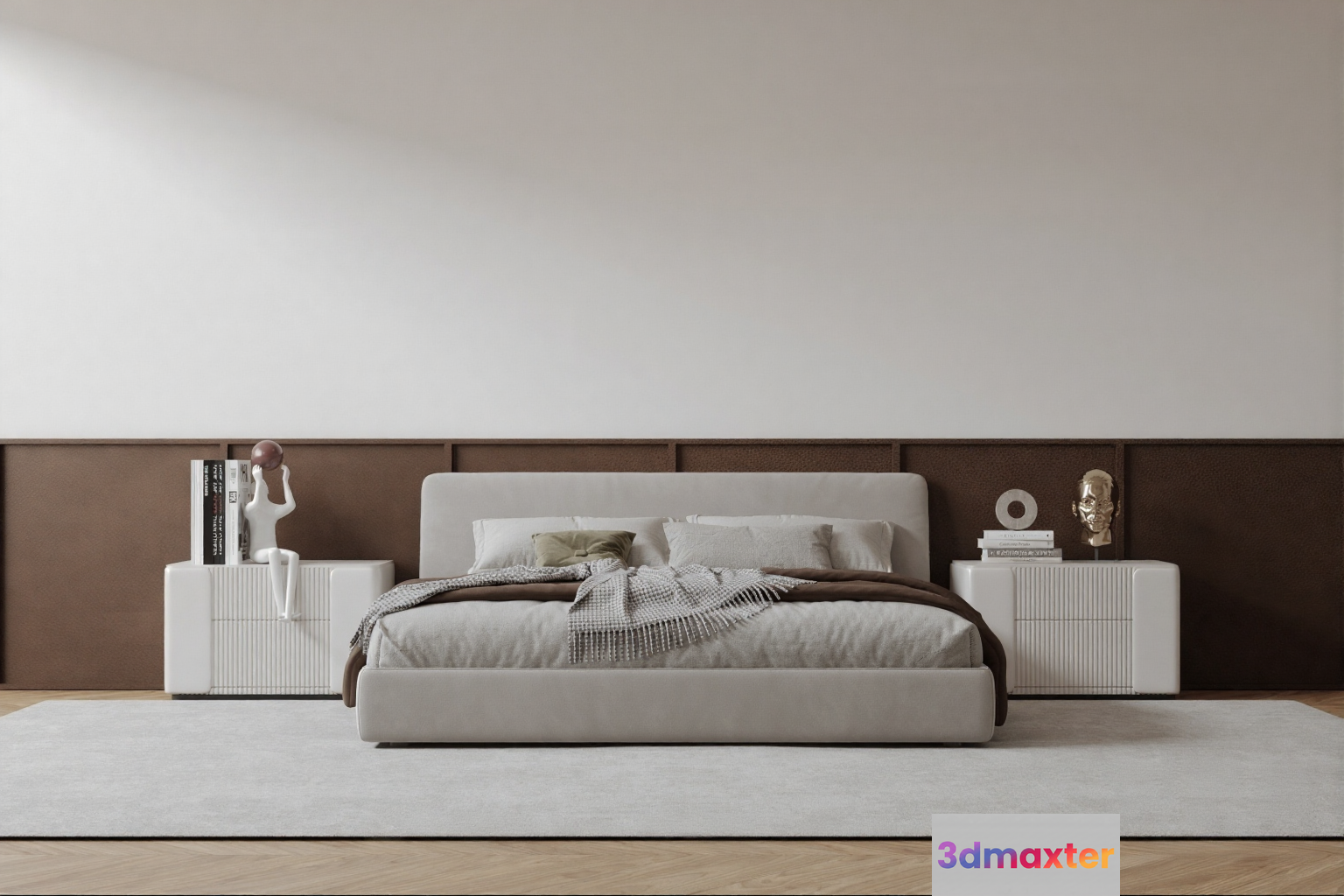 Modern Minimalist Bedroom 3D Model - 3336 - CORONA Render