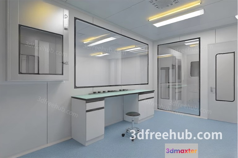 A Laboratory Room 3D Model - 19936 - VRAY Render