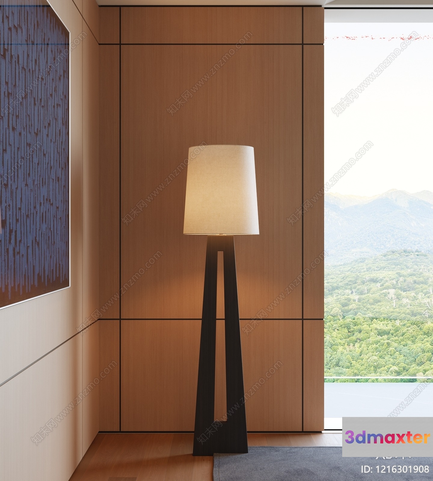 Modern Floor Lamp 3D Model - 14849 - VRAY Render