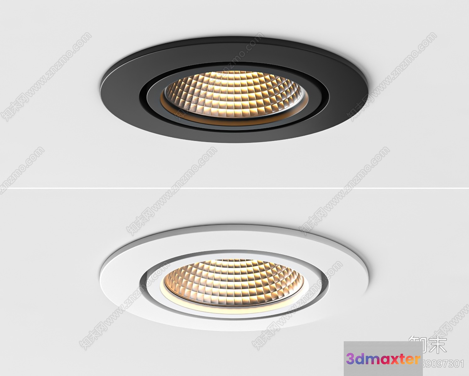 Modern Gold Light Fixture 3D Model - 1572 - VRAY Render