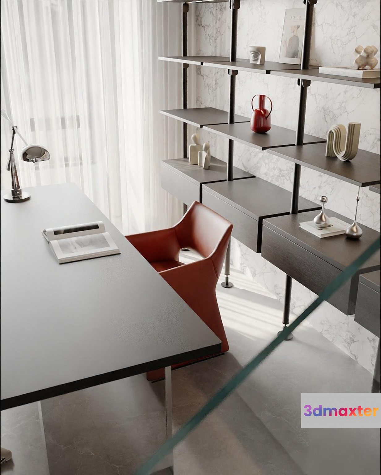 Modern Home Office 3D Model - 4431 - VRAY Render