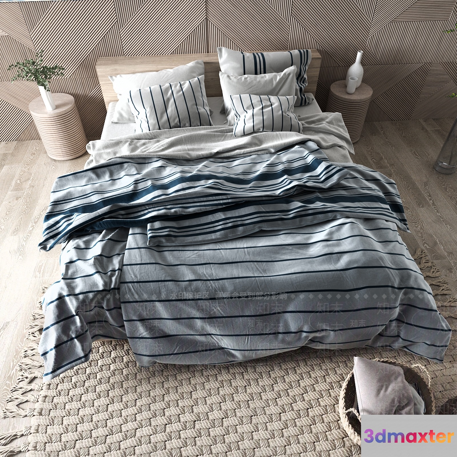 Cozy Bedroom 3D Model - 10988 - VRAY Render