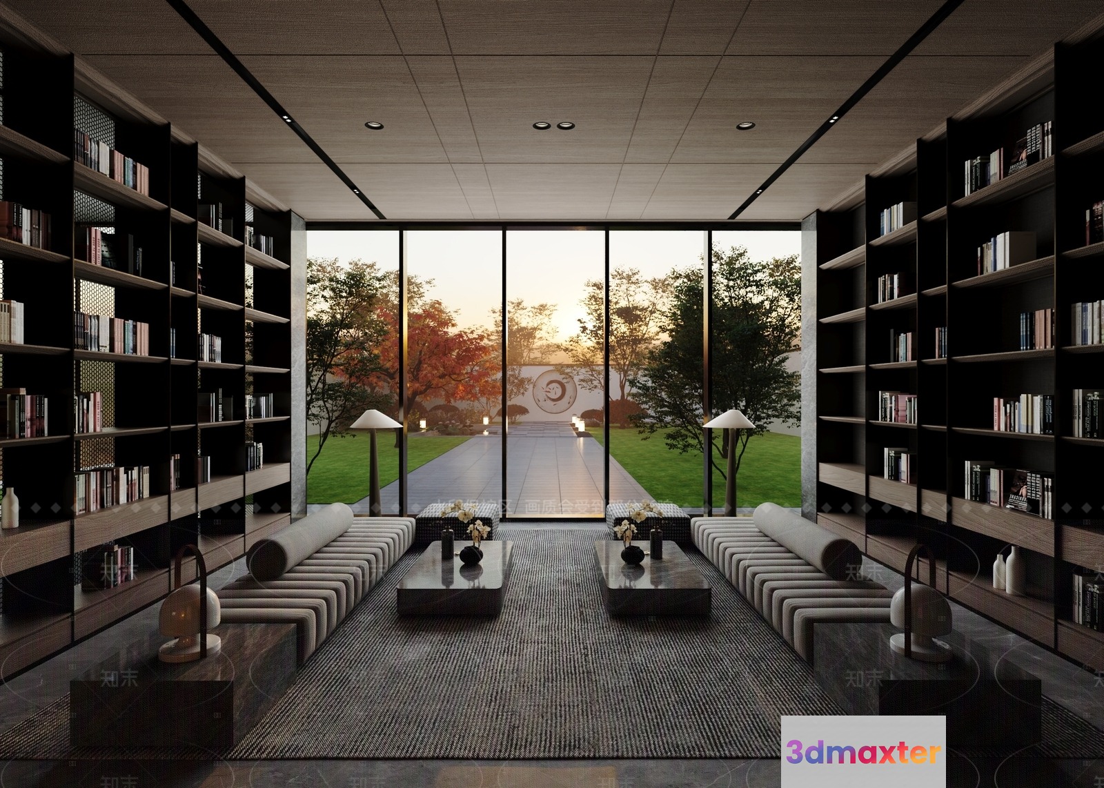 Modern Living Room 3D Model - 7568 - VRAY Render