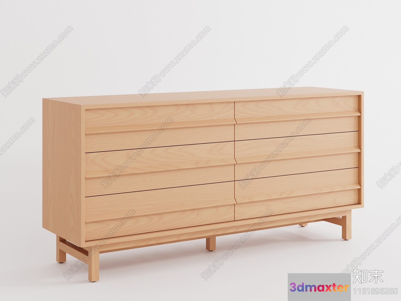 A Light-Colored Dresser 3D Model - 23739 - VRAY Render