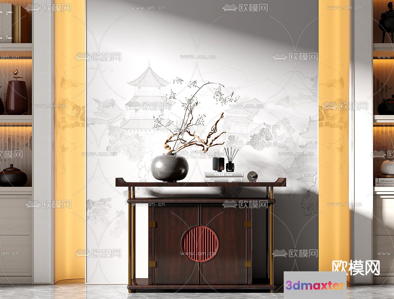Traditional Chinese Decor 3D Model - 12700 - VRAY Render