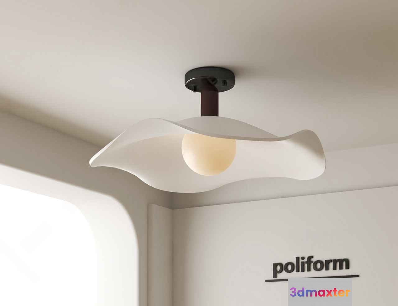 A White Light Fixture 3D Model - 20686 - VRAY Render