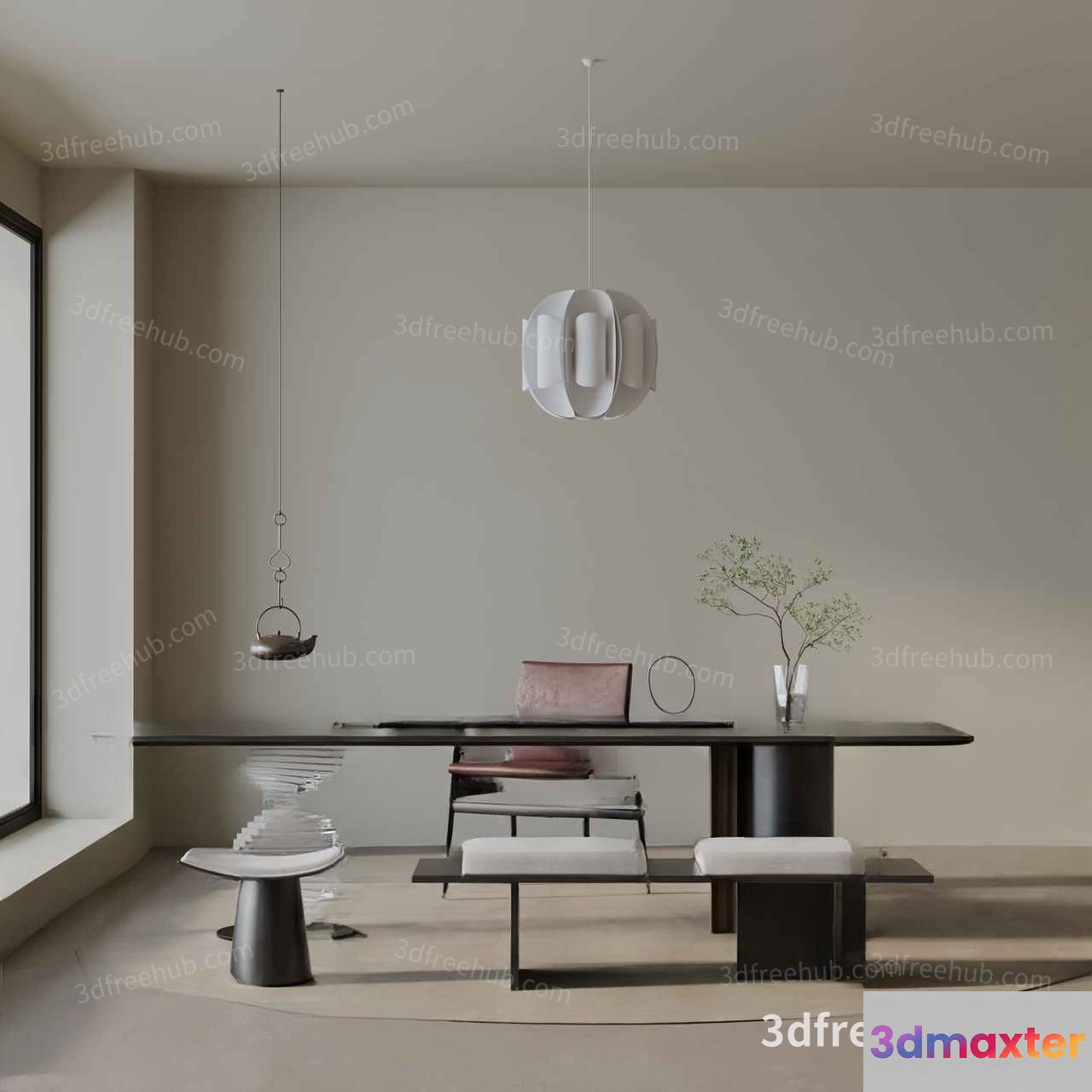Modern Office Space 3D Model - 18689 - VRAY Render