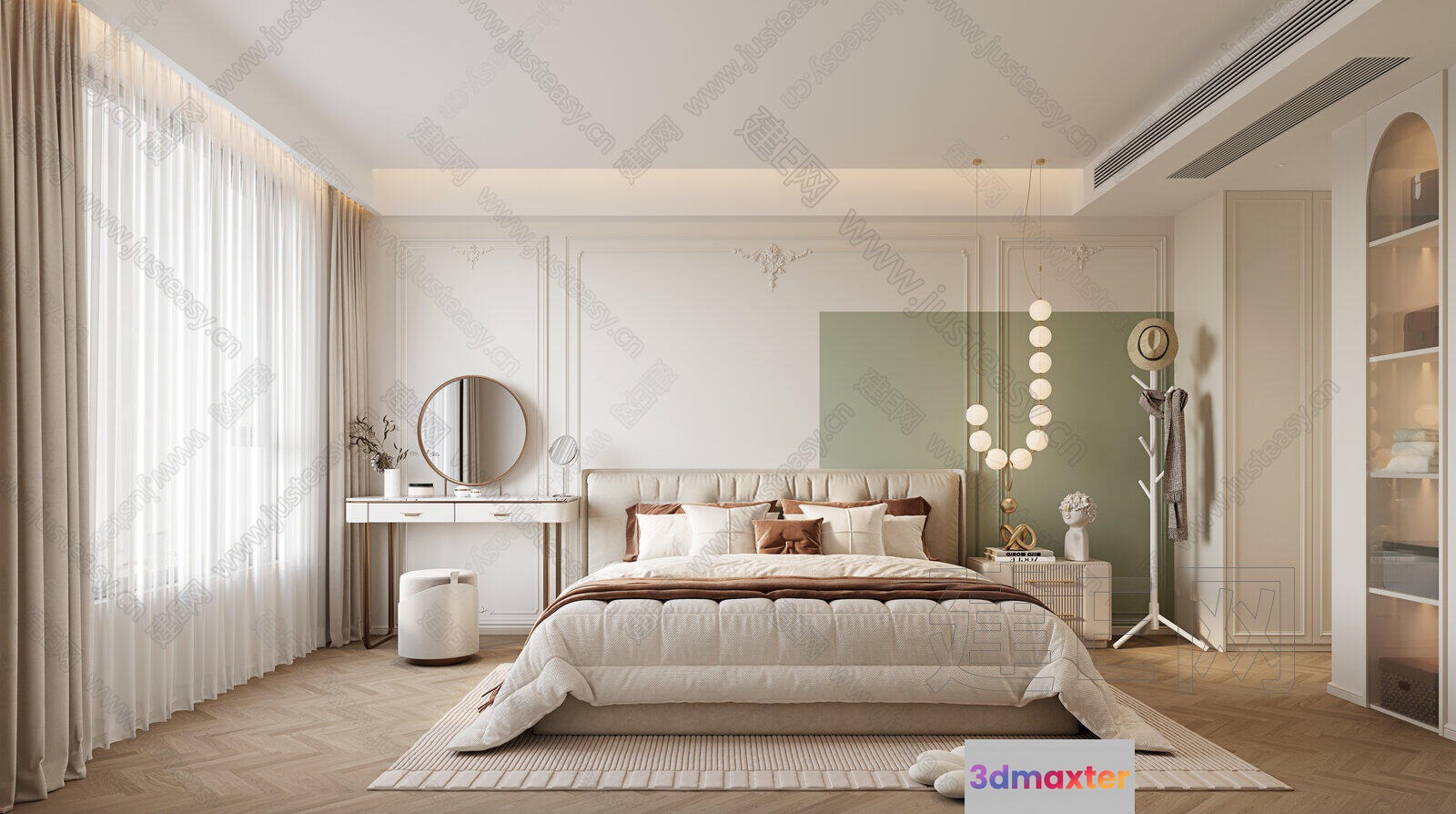 Cozy Bedroom 3D Model - 9308 - CORONA Render