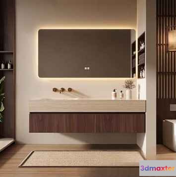 Modern Bathroom Vanity 3D Model - 19176 - CORONA Render