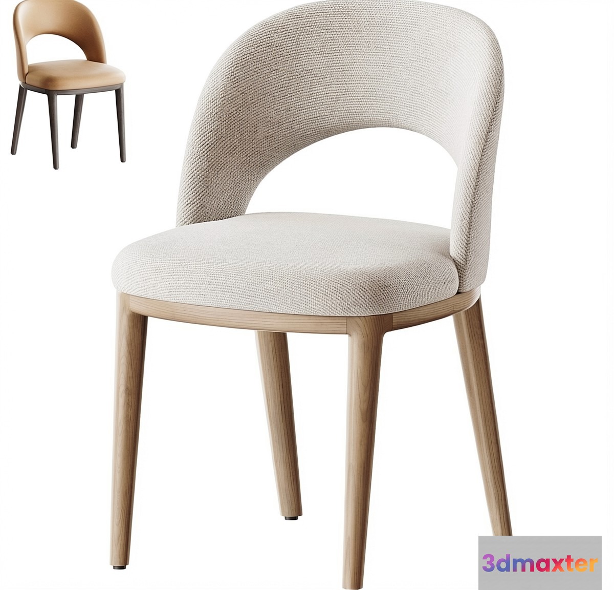 Wooden Dining Chair 3D Model - 23310 - VRAY Render