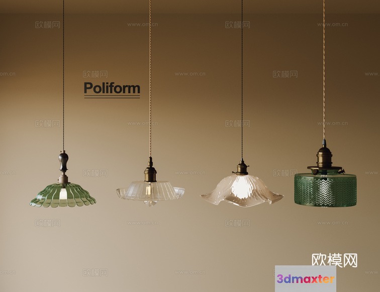 Gold Light Fixture 3D Model - 23036 - CORONA Render