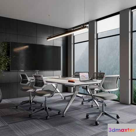 Modern Office Space 3D Model - 1512 - VRAY Render