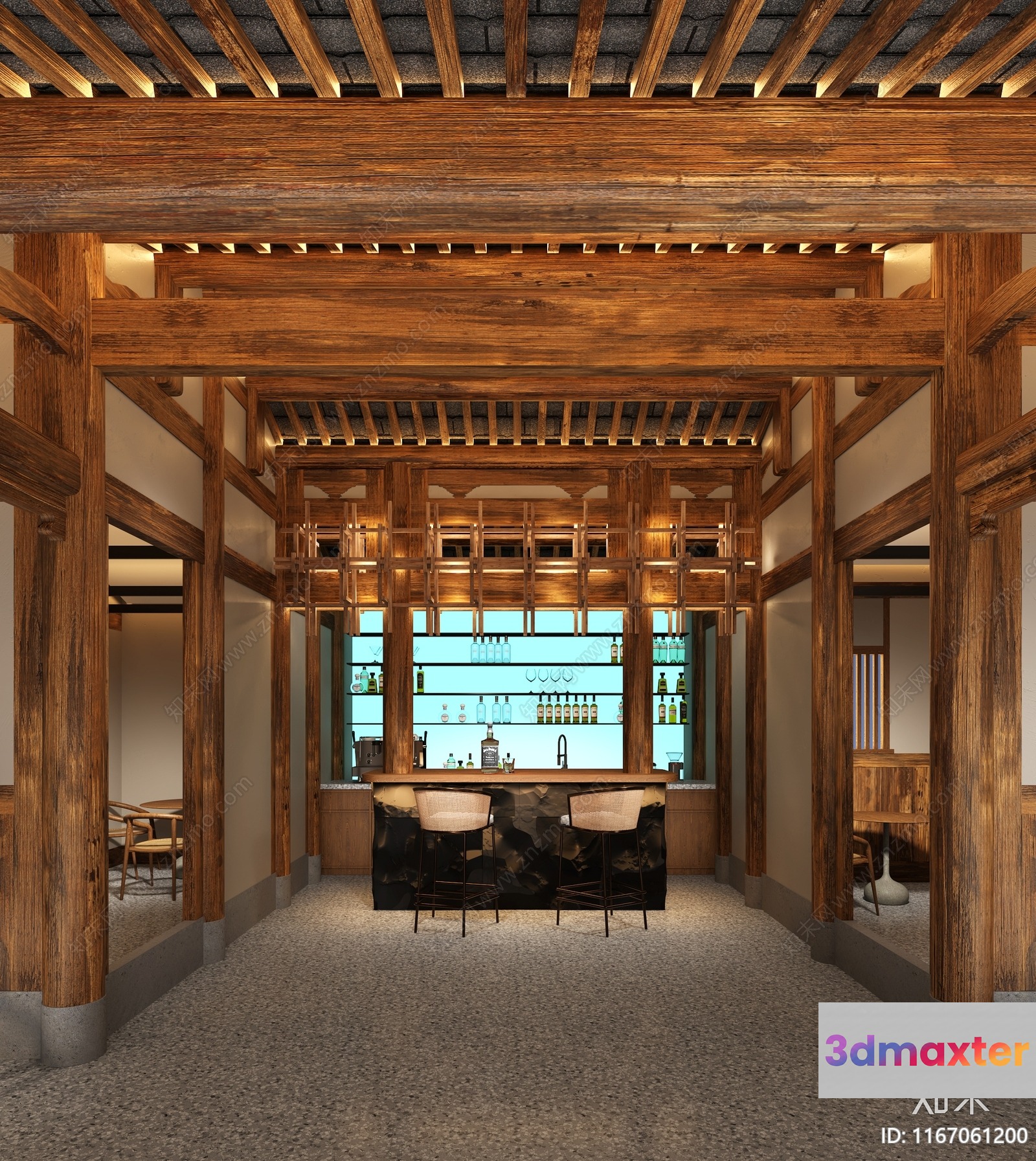 Traditional Japanese Bar 3D Model - 9478 - VRAY Render